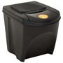 Voir la diapositive 4 : VIDAXL Poubelles empilables 4 pcs Anthracite 100 L