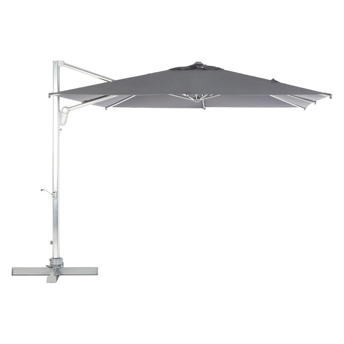 HESPERIDE Parasol déporté Rosario - 300 x 300 cm - Gris ardoise