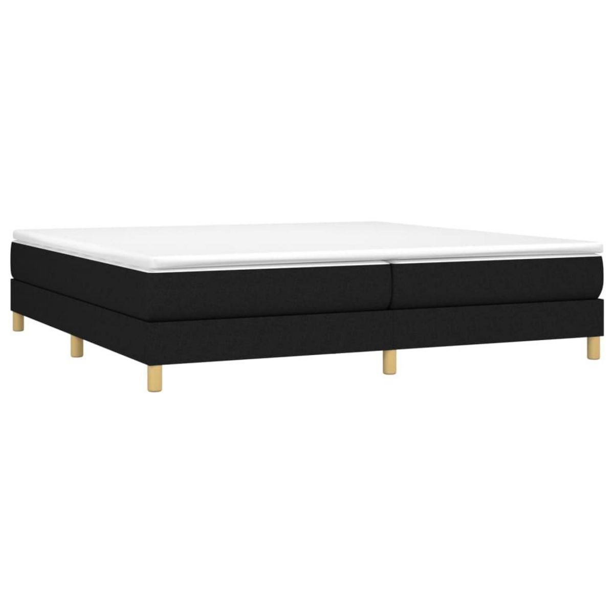 VIDAXL Sommier a lattes de lit avec matelas Noir 200x200 cm Tissu