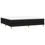 Voir la diapositive 3 : VIDAXL Sommier a lattes de lit avec matelas Noir 200x200 cm Tissu