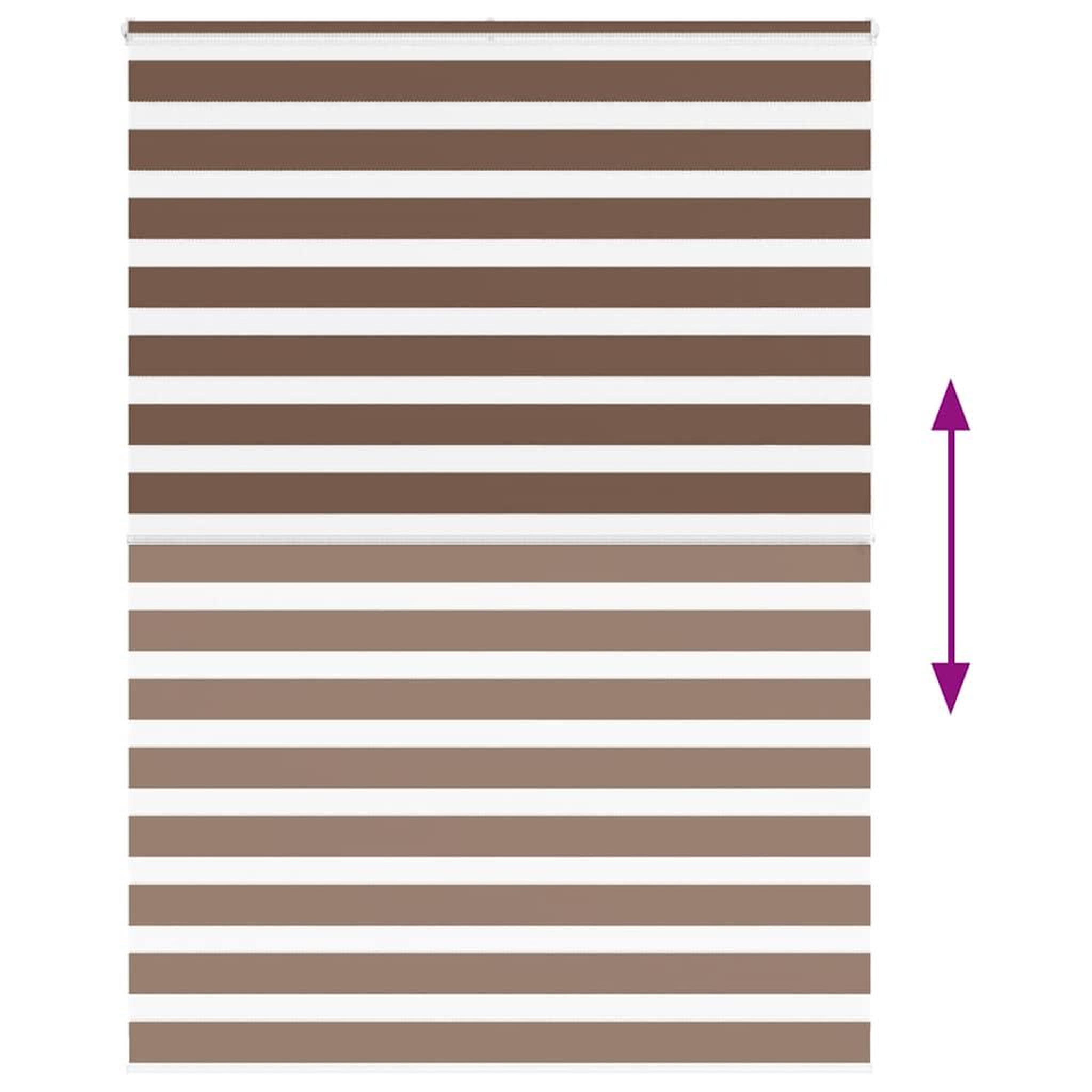 Voir la diapositive 5 : VIDAXL Store zebre marron 165x200cm largeur du tissu 160,9cm polyester