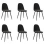 Voir la diapositive 2 : VIDAXL Chaises a manger lot de 6 noir velours