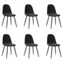 Voir la diapositive 2 : VIDAXL Chaises a manger lot de 6 noir velours