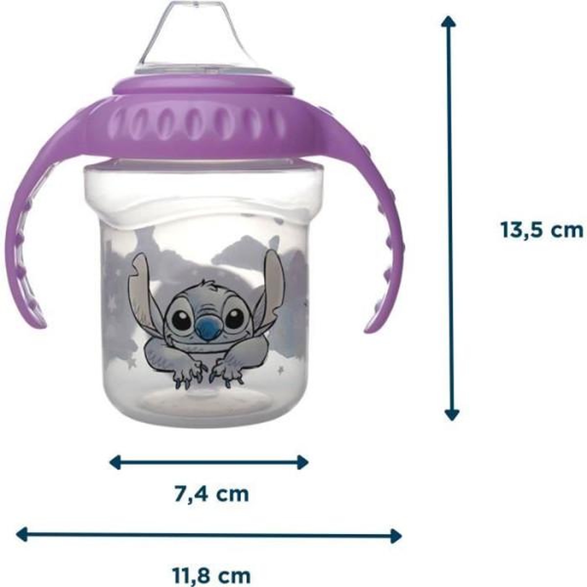 Voir la diapositive 2 : THERMOBABY Tasse a poignées - thermobaby - 250 ml - bec silicone - lilo & stitch