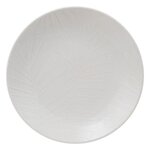SECRET DE GOURMET Lot de 6 Assiettes à Dessert  Leaf  20cm Blanc