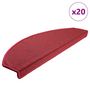 Voir la diapositive 1 : VIDAXL Tapis d'escalier 20 pcs rouge bordeaux 65x24x4 cm