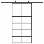 VIDAXL Porte coulissante et quincaillerie ESG verre et aluminium