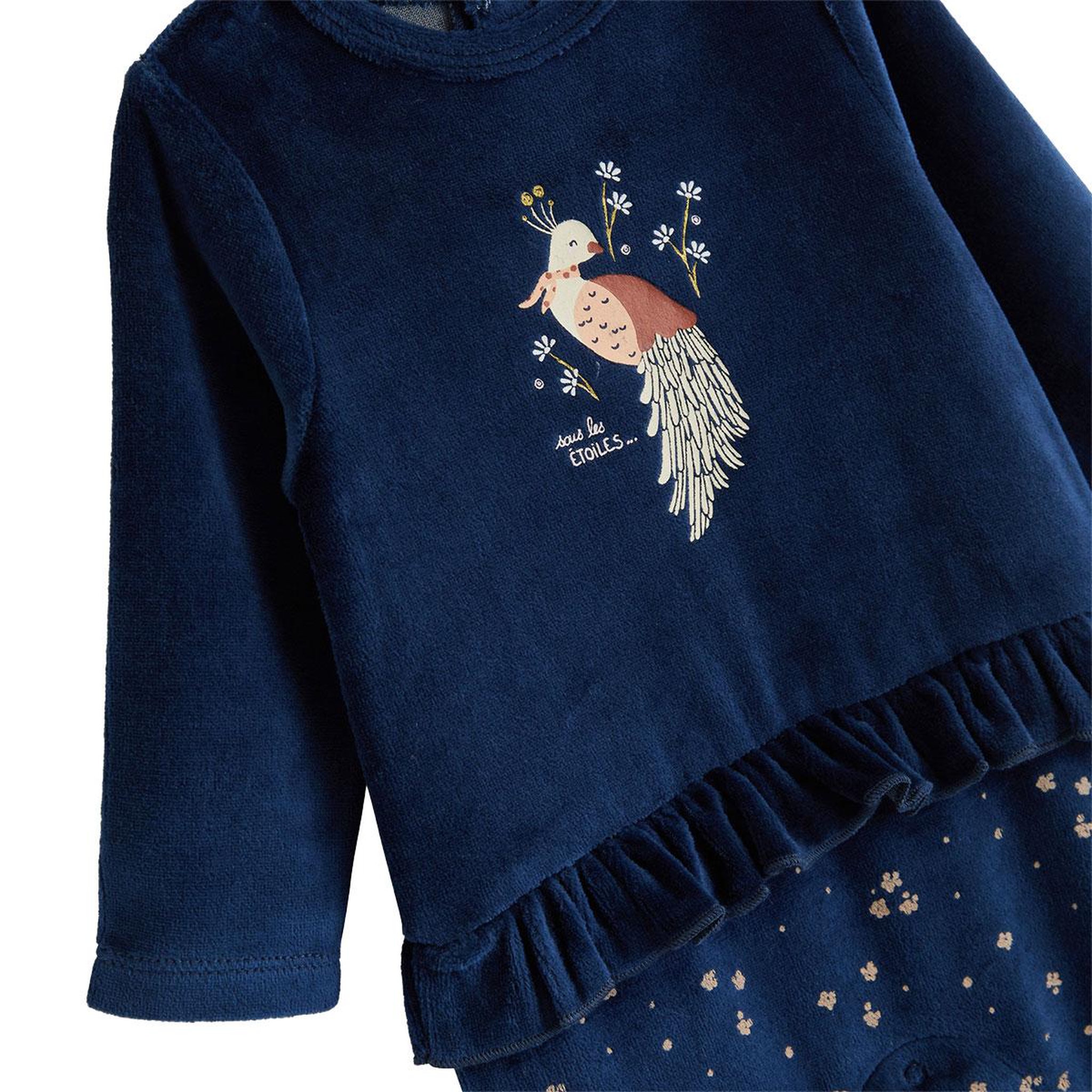 Voir la diapositive 3 : PETIT BEGUIN Pyjama bébé en velours ollie