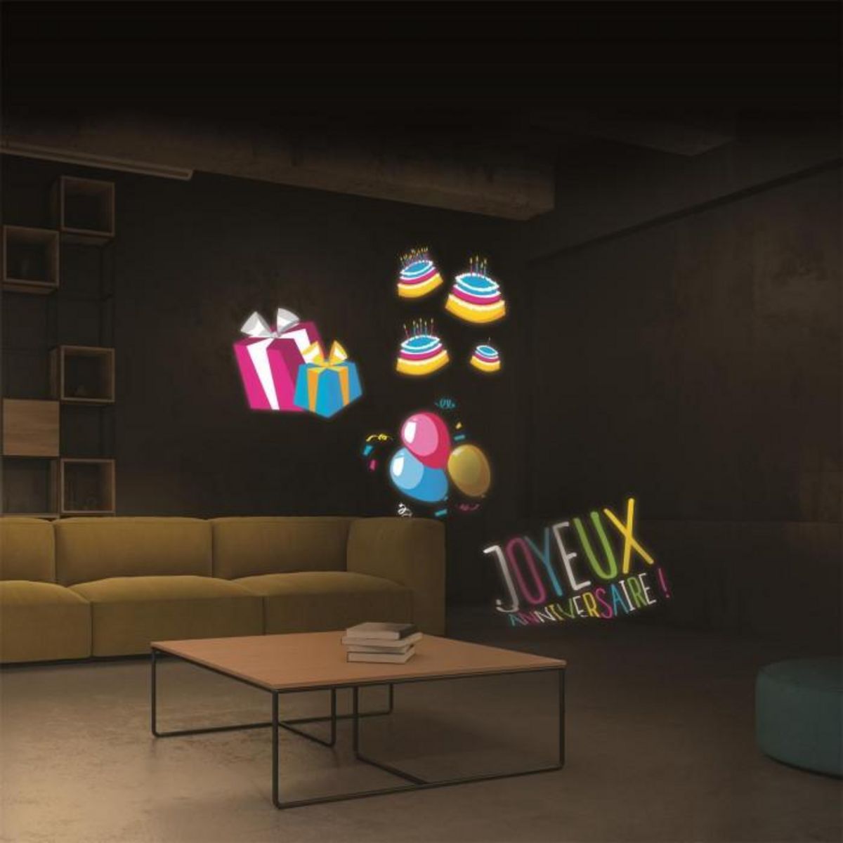 Paris Prix Projecteur à Led Design  4 Disques  16cm Noir