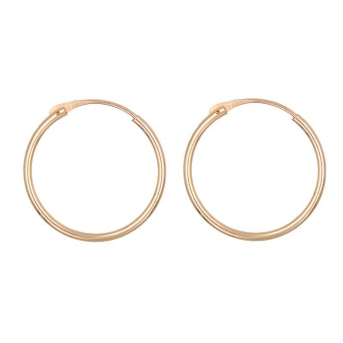 L'ATELIER D'AZUR Boucles d'Oreilles Créoles Flex 1.5 cm - Or Jaune - Femme