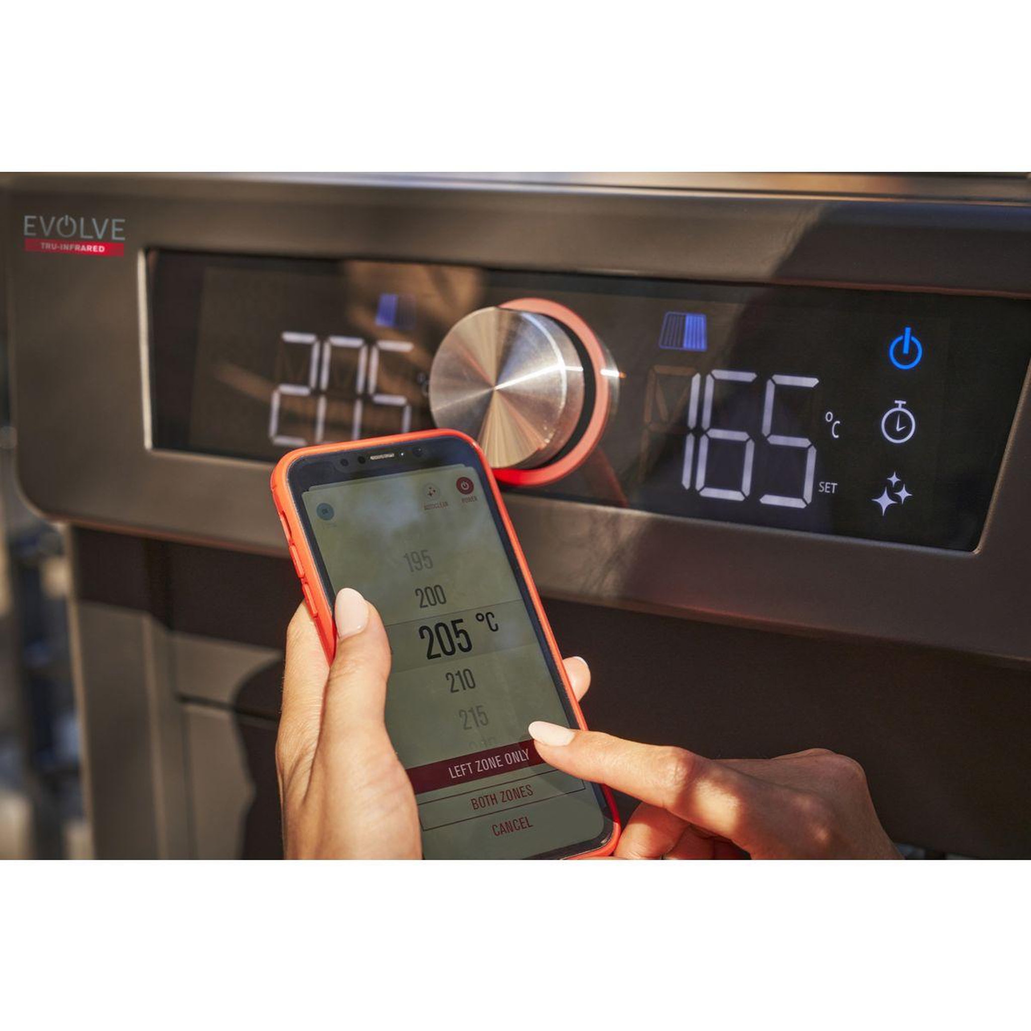 Voir la diapositive 4 : CHAR BROIL Barbecue gaz evolve, sur chariot, 2 brûleurs, thermostat digital, surface de cuisson 63 x 43 cm