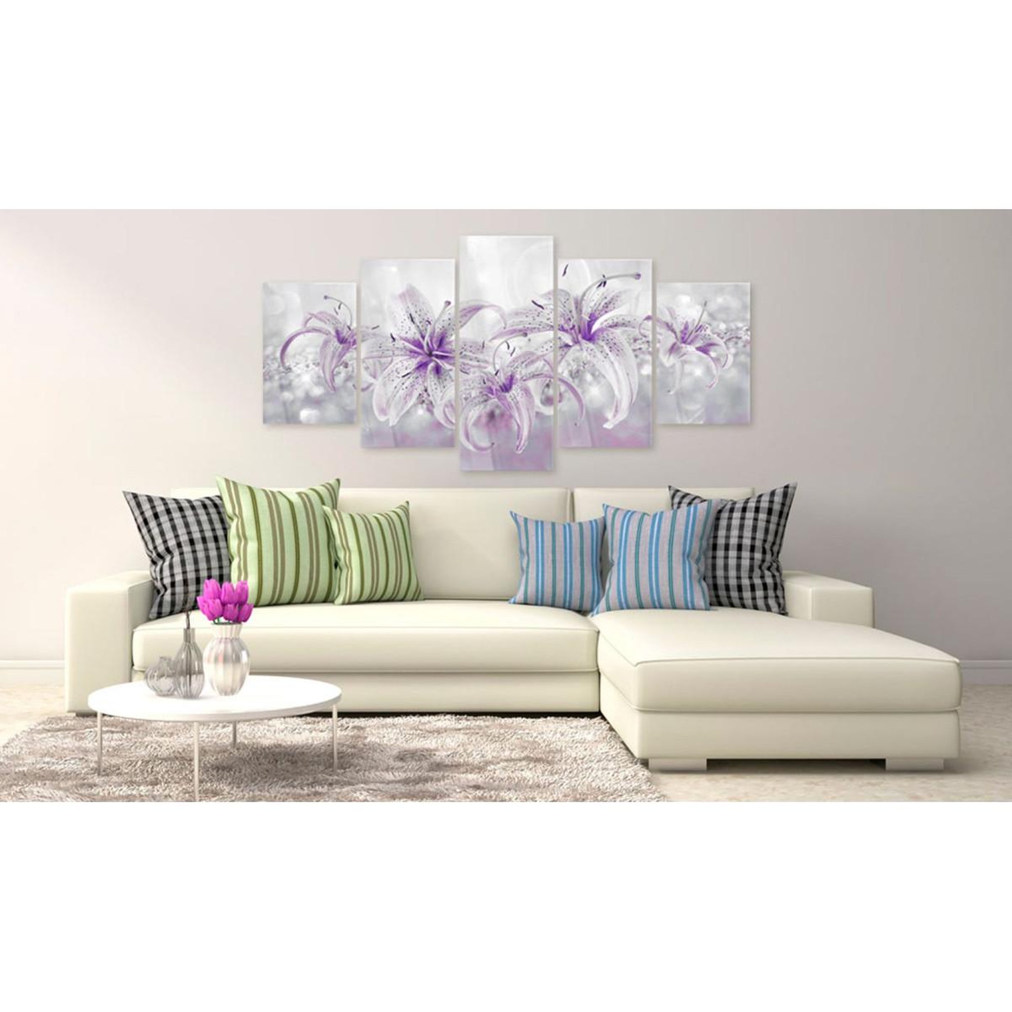 Voir la diapositive 2 : Paris Prix Tableau sur Verre Acrylique  Purple Graces