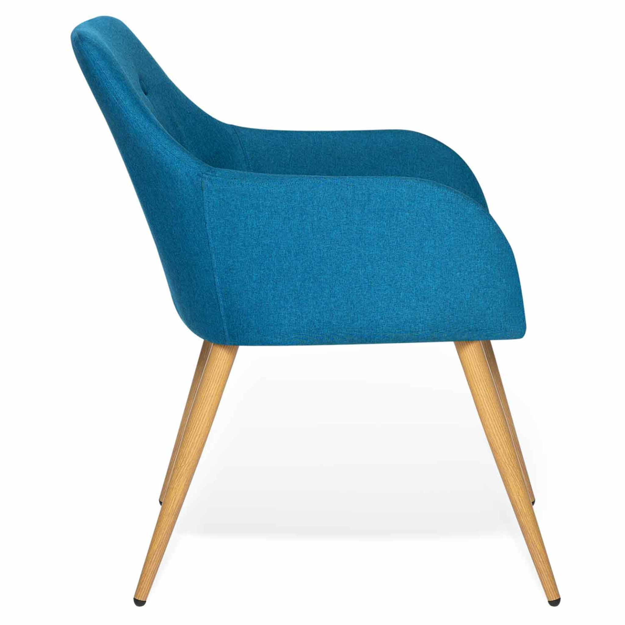 Voir la diapositive 4 : ID MARKET Lot de 2 chaises de salle à manger scandinaves, fauteuils de table dania bleu canard