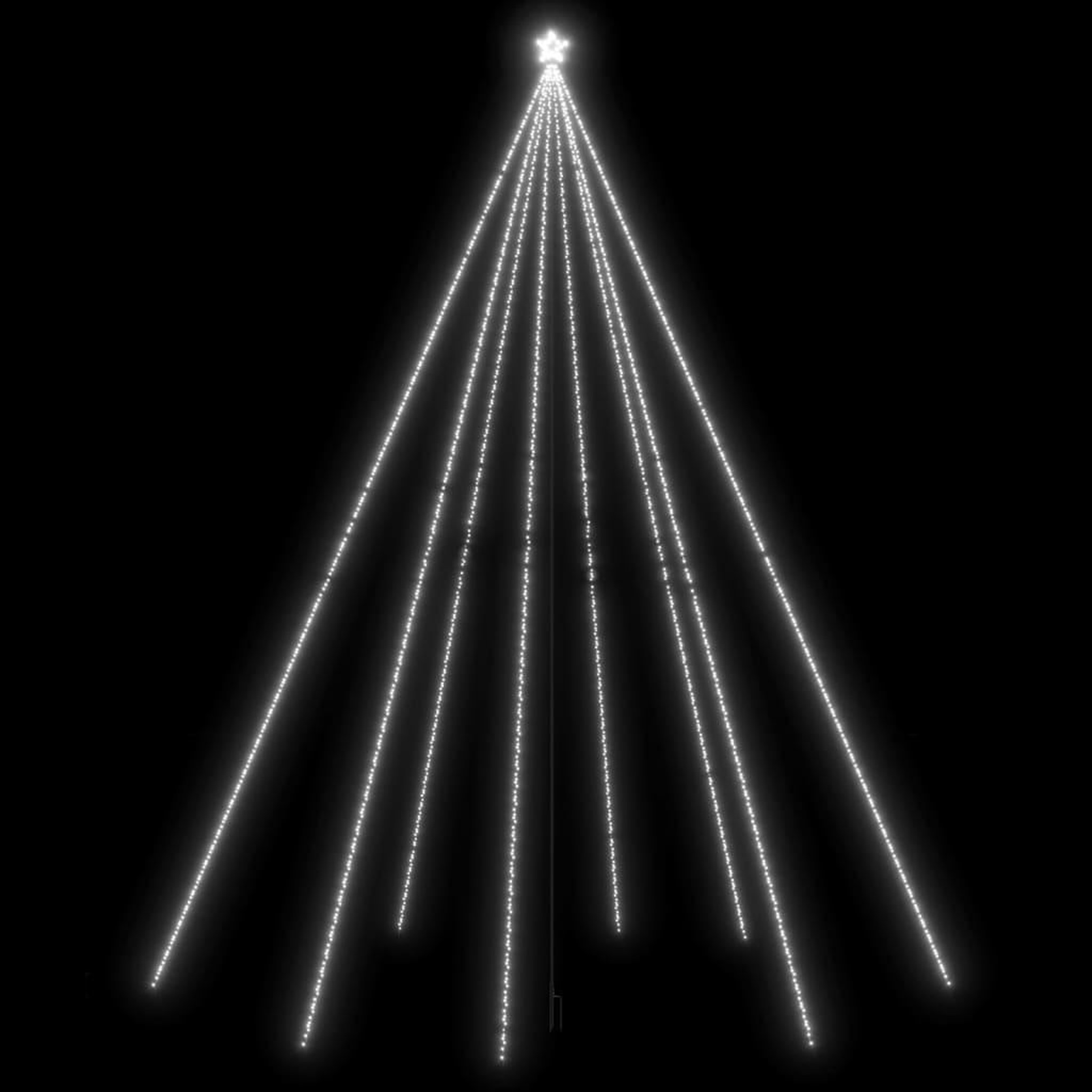 Voir la diapositive 2 : VIDAXL Sapin de Noël a LED Int/Exterieur 1300 LED blanc froid 8 m