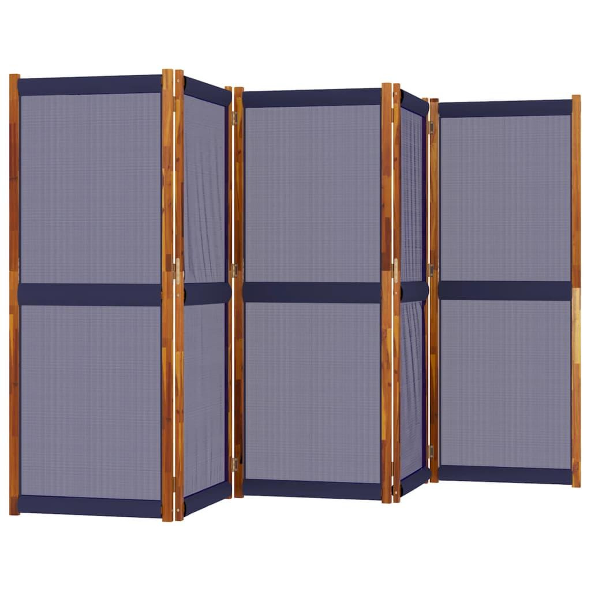 Voir la diapositive 3 : VIDAXL Cloison de separation 5 panneaux bleu fonce 350x180 cm