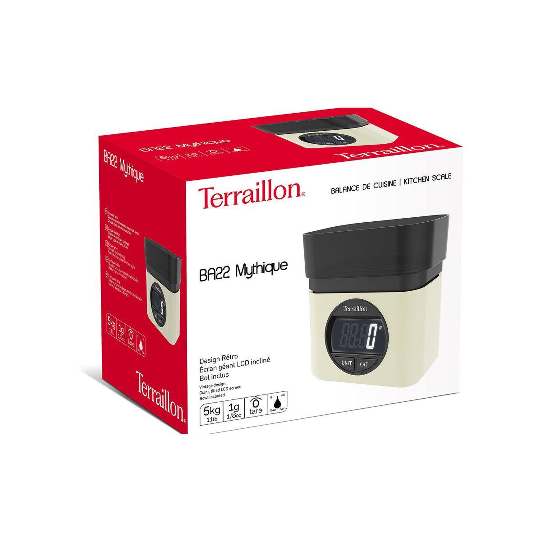 Voir la diapositive 5 : Terraillon Balance de cuisine ba22 mythique creme 15601