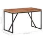 Voir la diapositive 6 : VIDAXL Table a manger 120x60x76 cm Bois massif d'acacia et de manguier