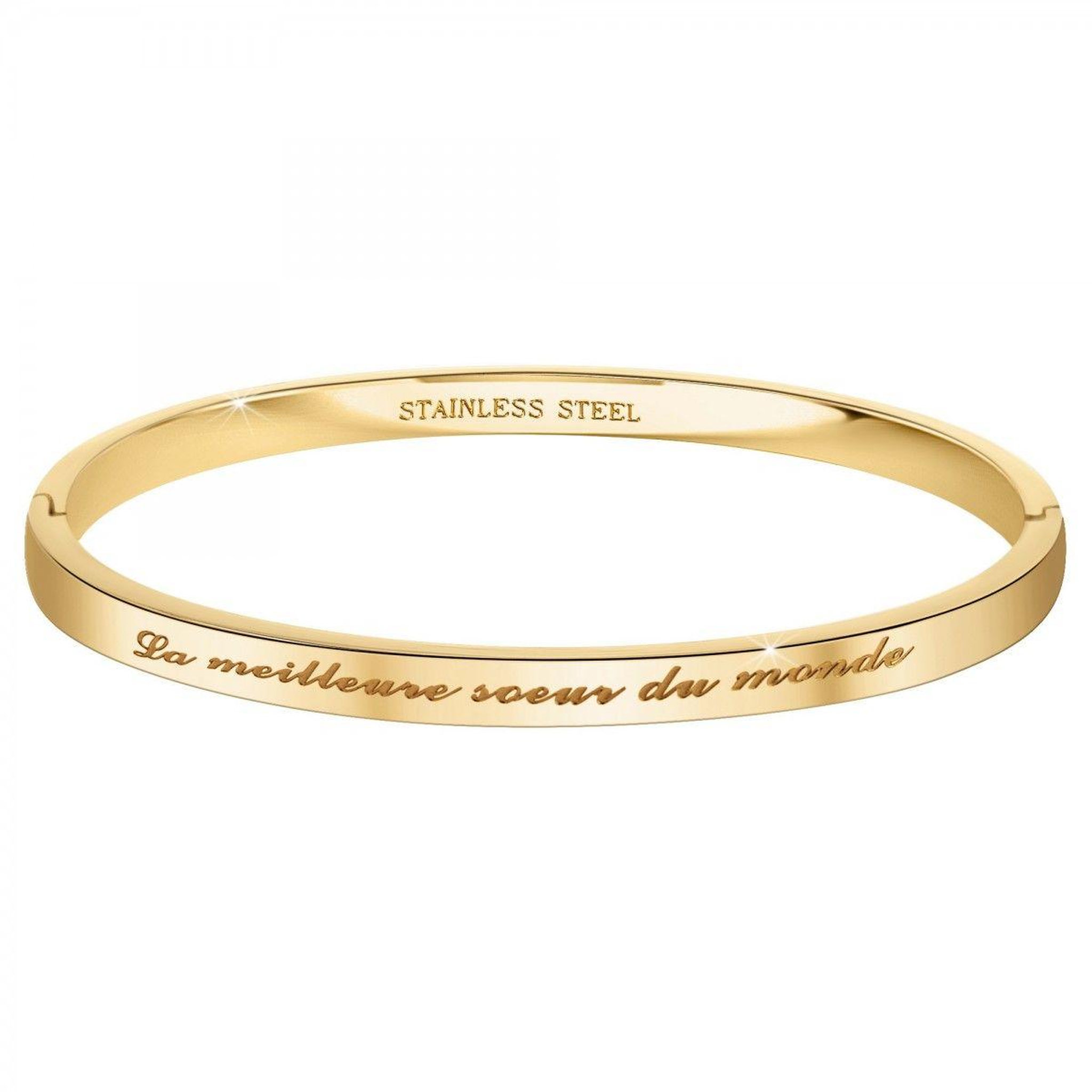 SC CRYSTAL La meilleure soeur du monde - Bracelet SC Crystal en Acier Finement doré