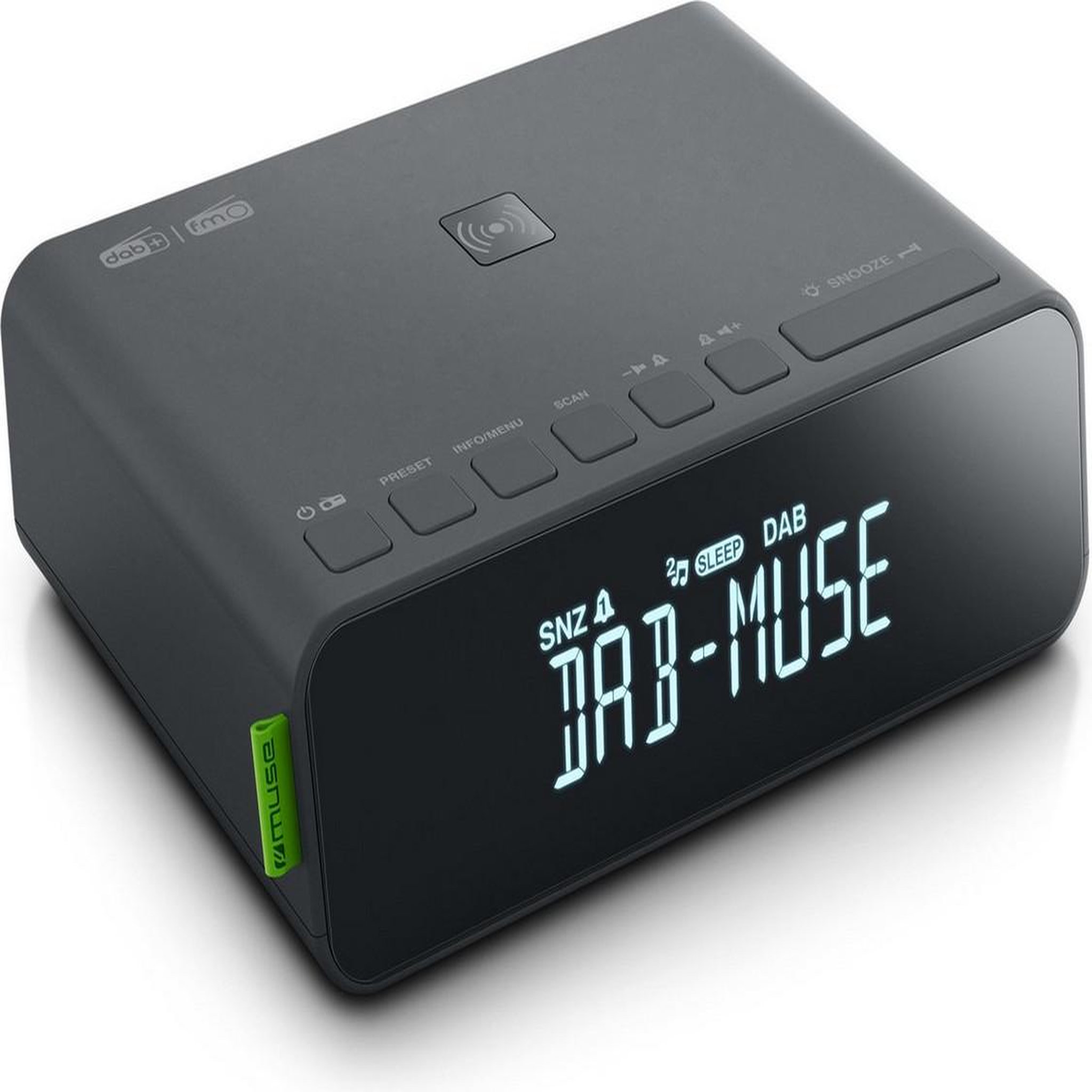 Muse Radio-réveil double alarme noir - m175dbi