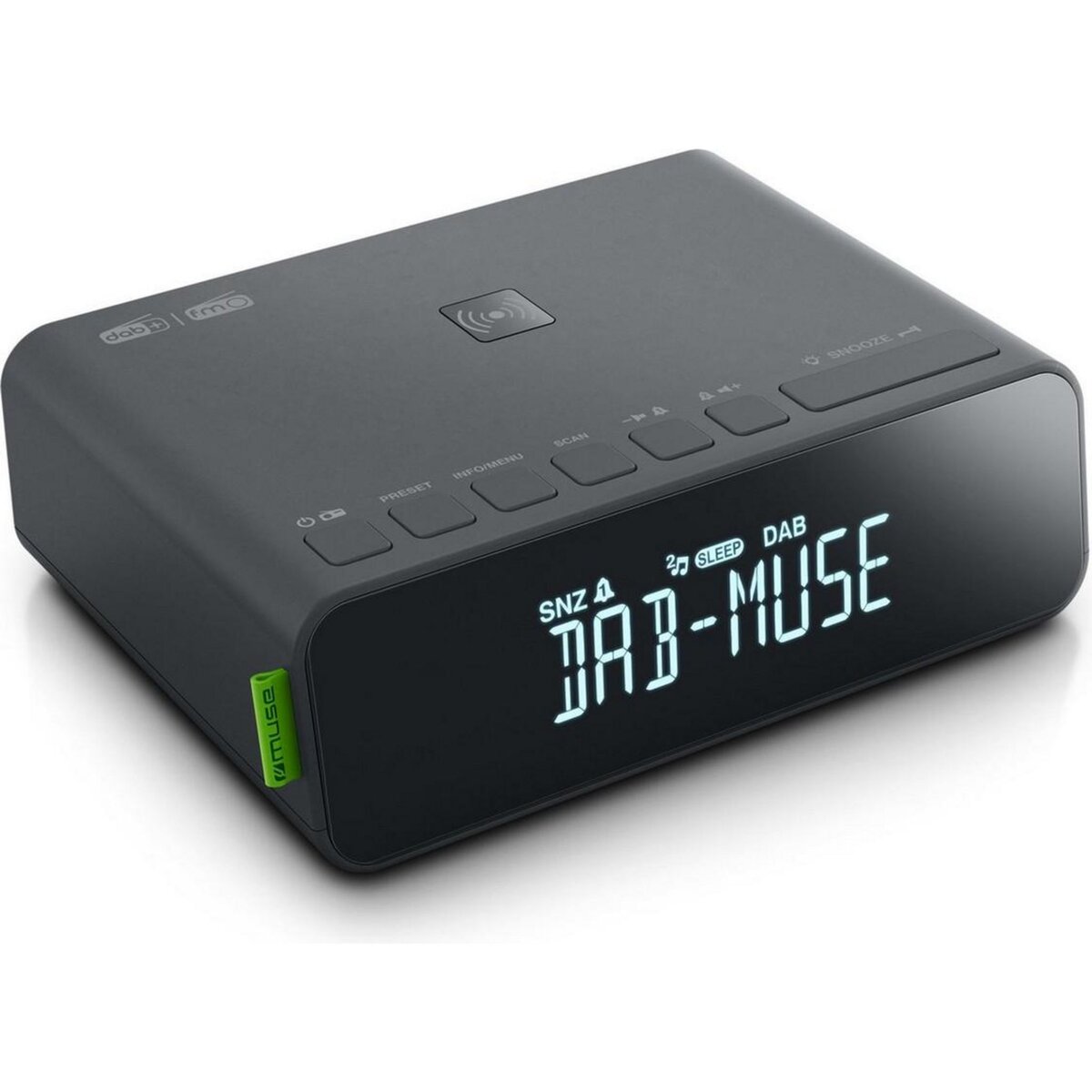Muse Radio-réveil double alarme noir - m175dbi