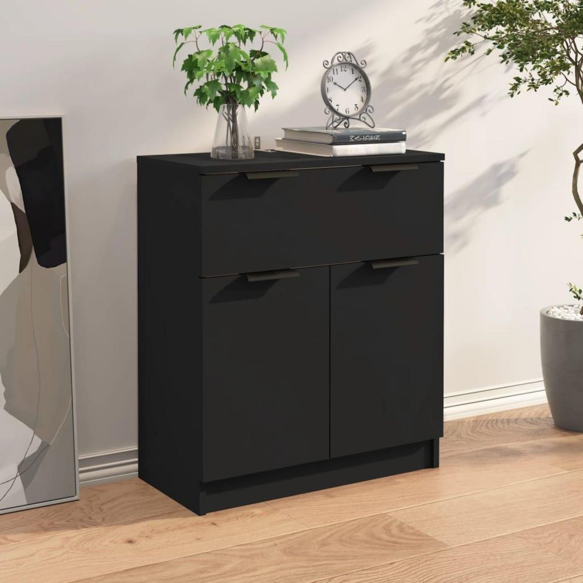 VIDAXL Buffet noir 60x30x70 cm bois d'ingenierie