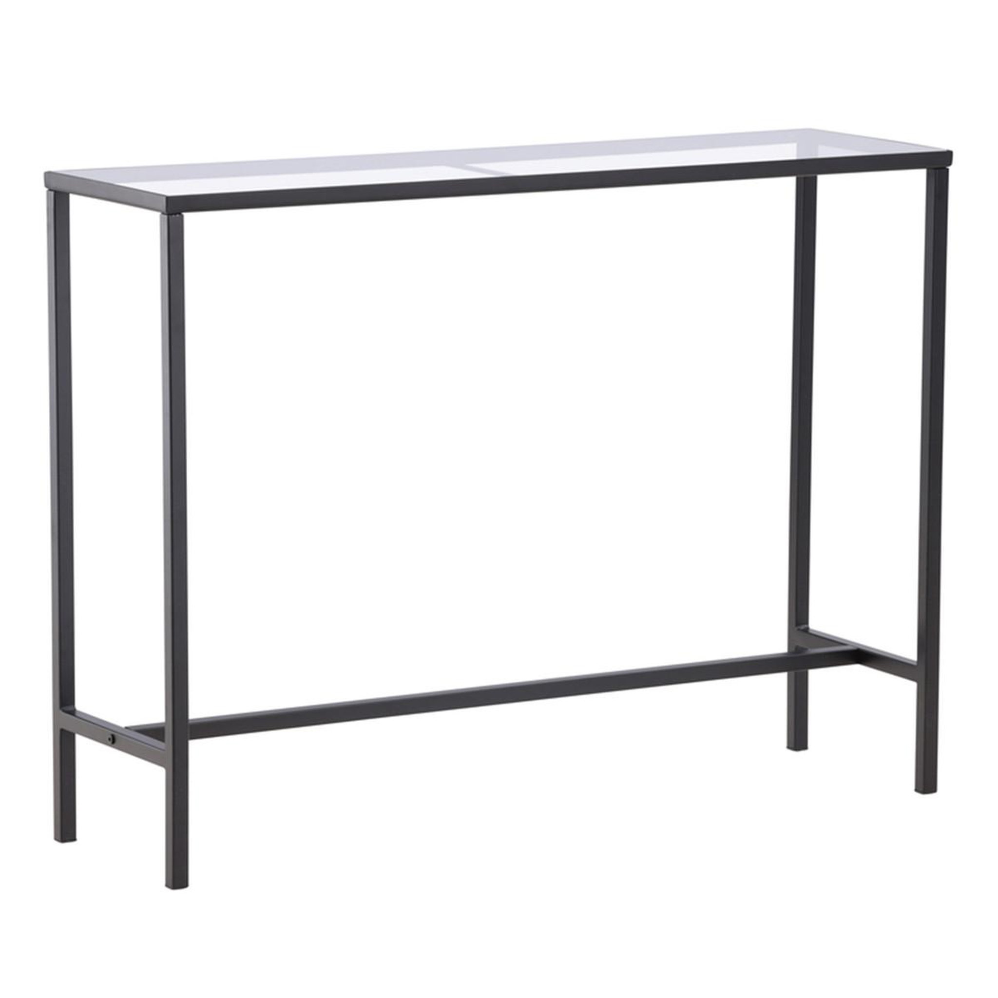 Paris Prix Console design en verre  dipp  100cm noir & transparent