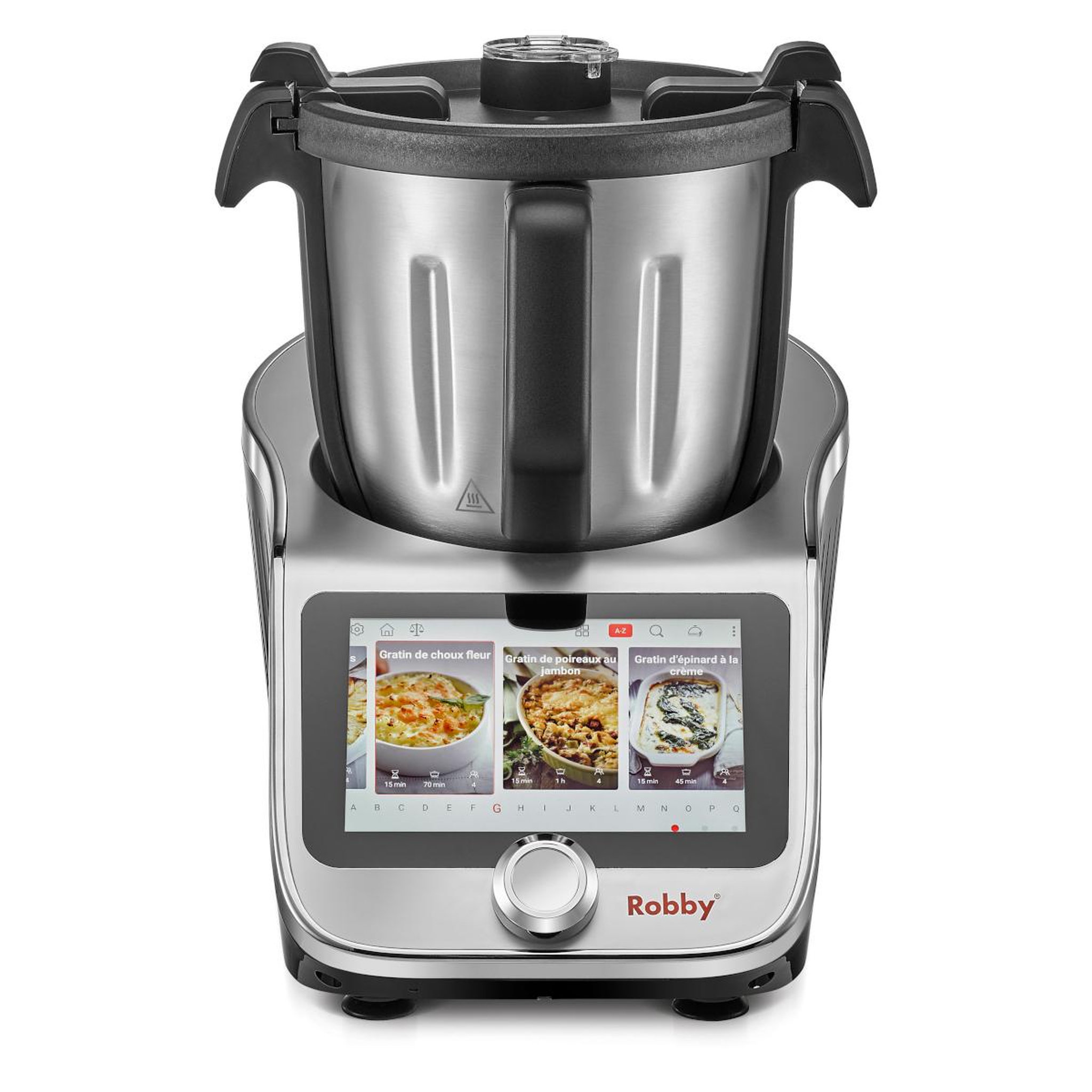 Voir la diapositive 2 : Robby Robot cuiseur multifonctions connecté avec bol xl, balance intégrée et grand écran tactile +750 recettes - ROBICOOK XL