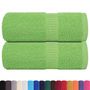 Voir la diapositive 2 : VIDAXL Serviettes d invité 2pcs vert pomme 30x50cm 360 g m² 100% coton
