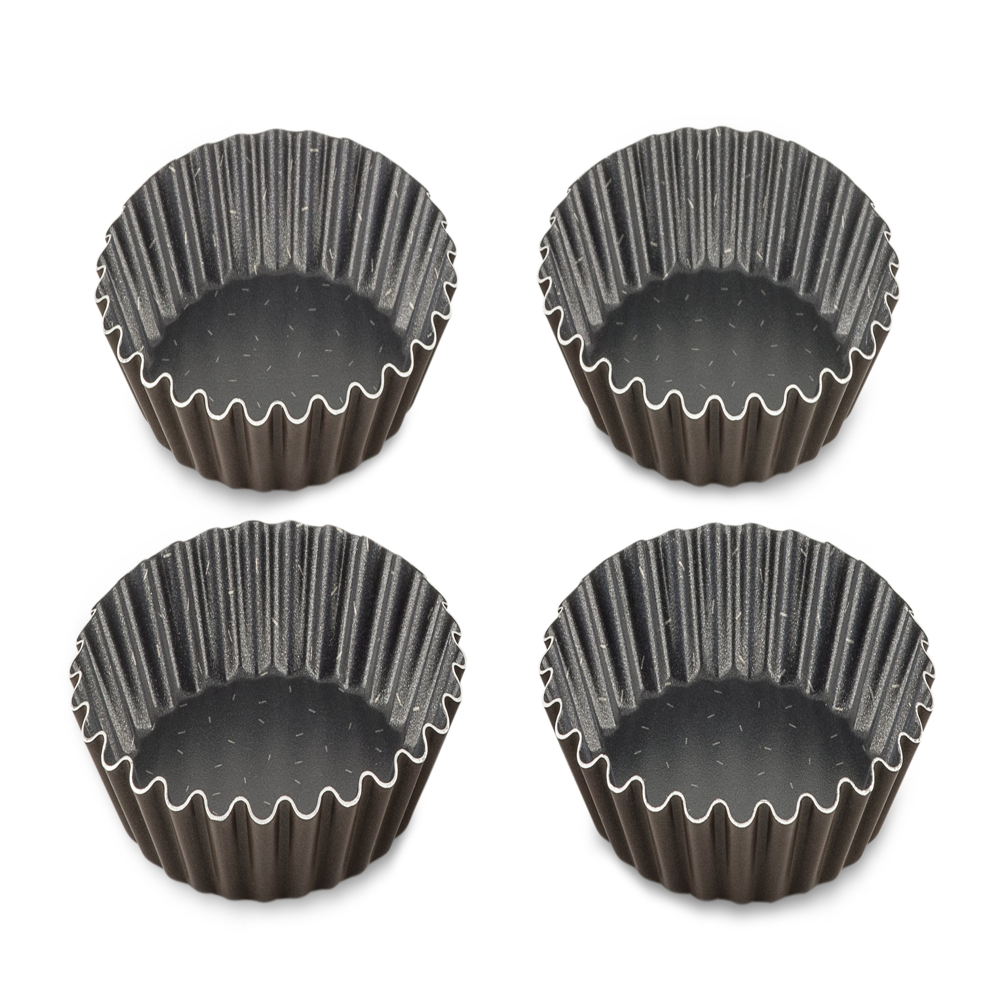 TEFAL Moules 4 tartelettes individuelles PERFECT BAKE 11 cm métal