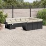 Voir la diapositive 1 : VIDAXL Salon de jardin 11 pcs avec coussins noir resine tressee