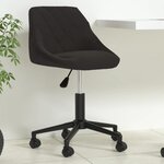 VIDAXL Chaise pivotante de bureau Noir Velours