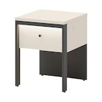 BEST MOBILIER Kimi - table de chevet 40 cm - 1 tiroir. Coloris disponibles : Beige