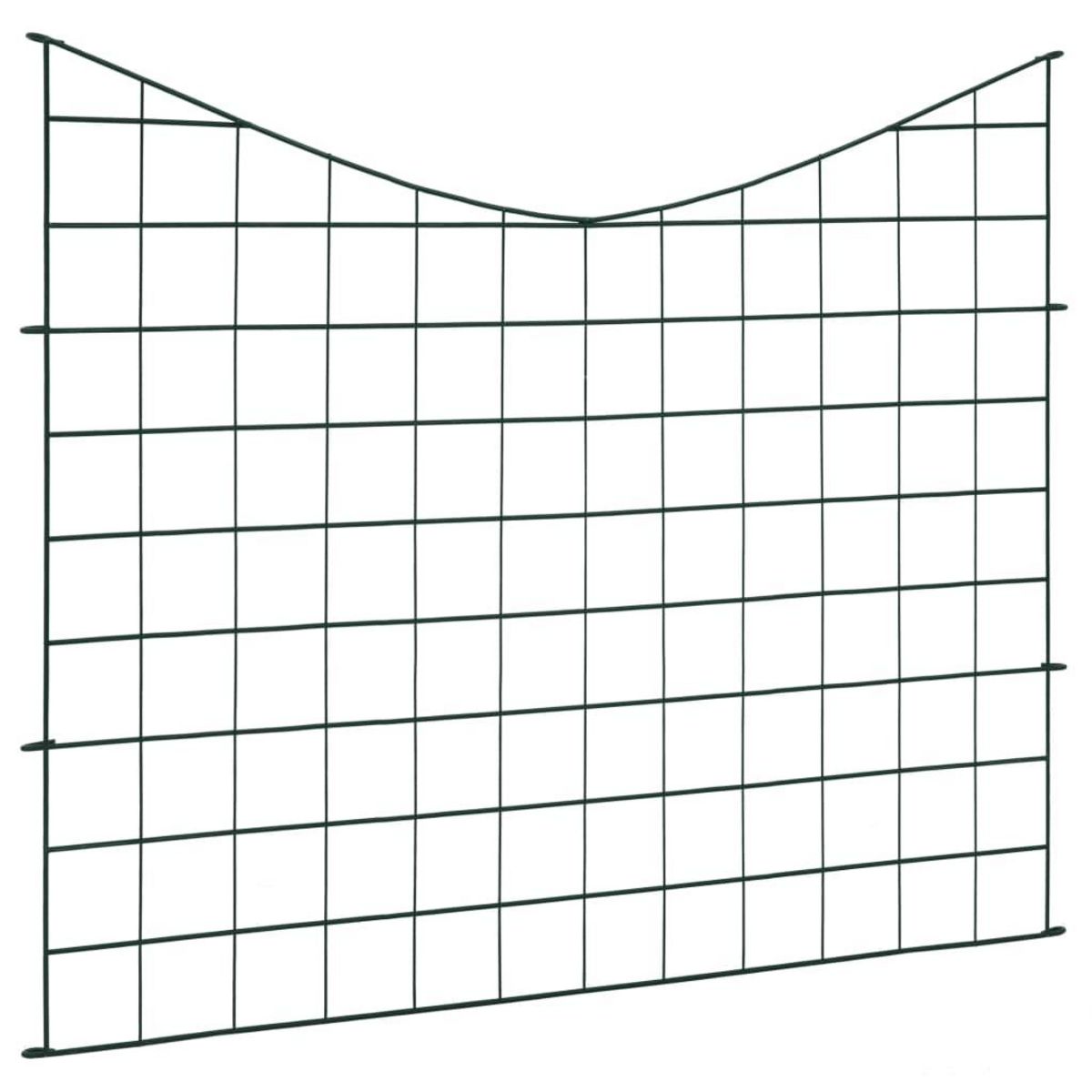 VIDAXL Ensemble de cloture de jardin voutee plus basse 77,5x64 cm vert