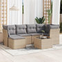 Voir la diapositive 1 : VIDAXL Salon de jardin avec coussins 7 pcs beige resine tressee