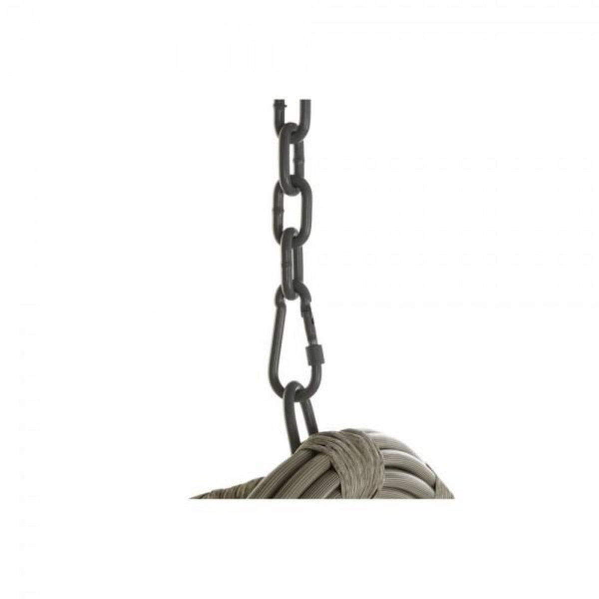 MARKET24 Fauteuil de jardin suspendu DKD Home Decor 90 x 70 x 110 cm Gris rotin synthétique Aluminium (92 x 70 x 113 cm)