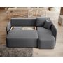 Voir la diapositive 3 : BEST MOBILIER Suzie - canapé d'angle droit 4 places convertible avec coffre en velours