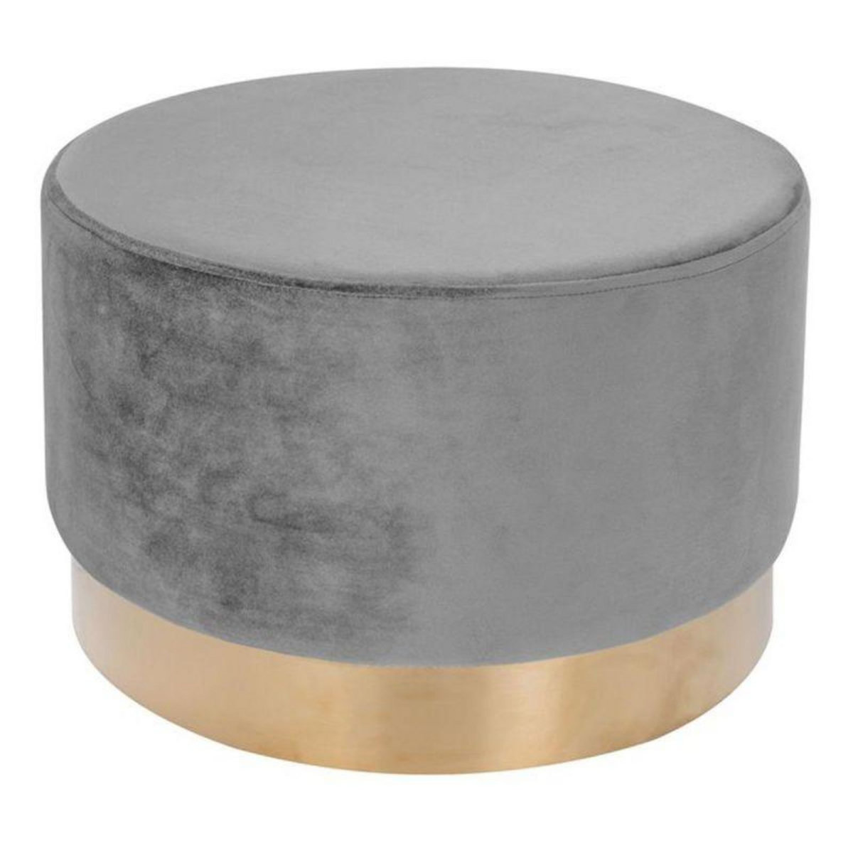 Paris Prix Pouf Rond Déco  Nano  55cm Gris