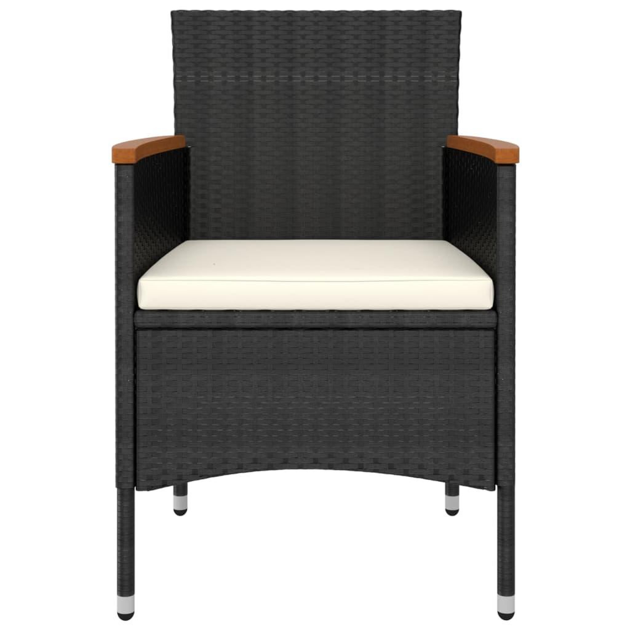 Voir la diapositive 4 : VIDAXL Salon de jardin 5 pcs Resine tressee Noir