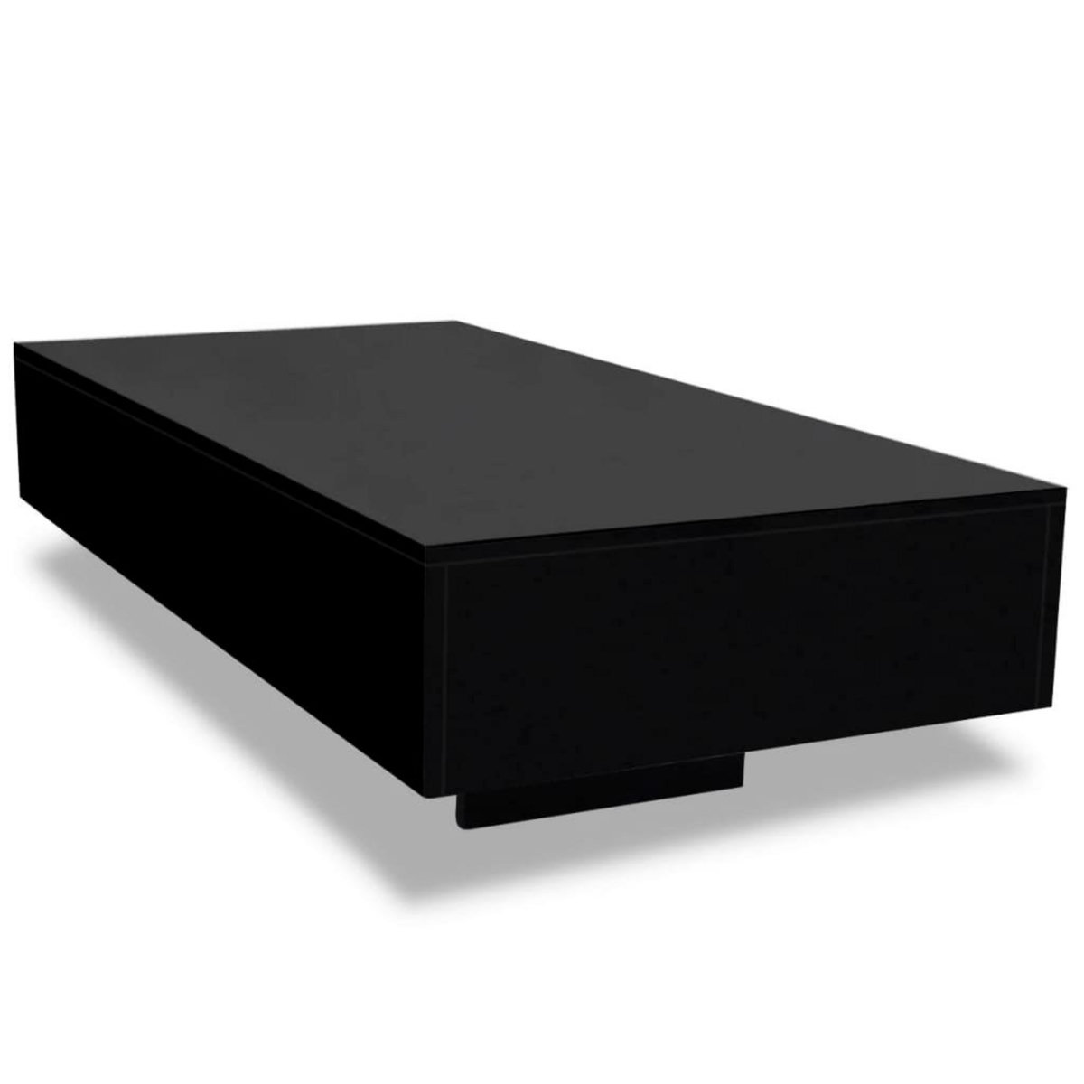VIDAXL Table basse noir brillant