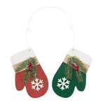ATMOSPHERA Décoration Murale de Noël  Moufle  38cm Rouge & Vert