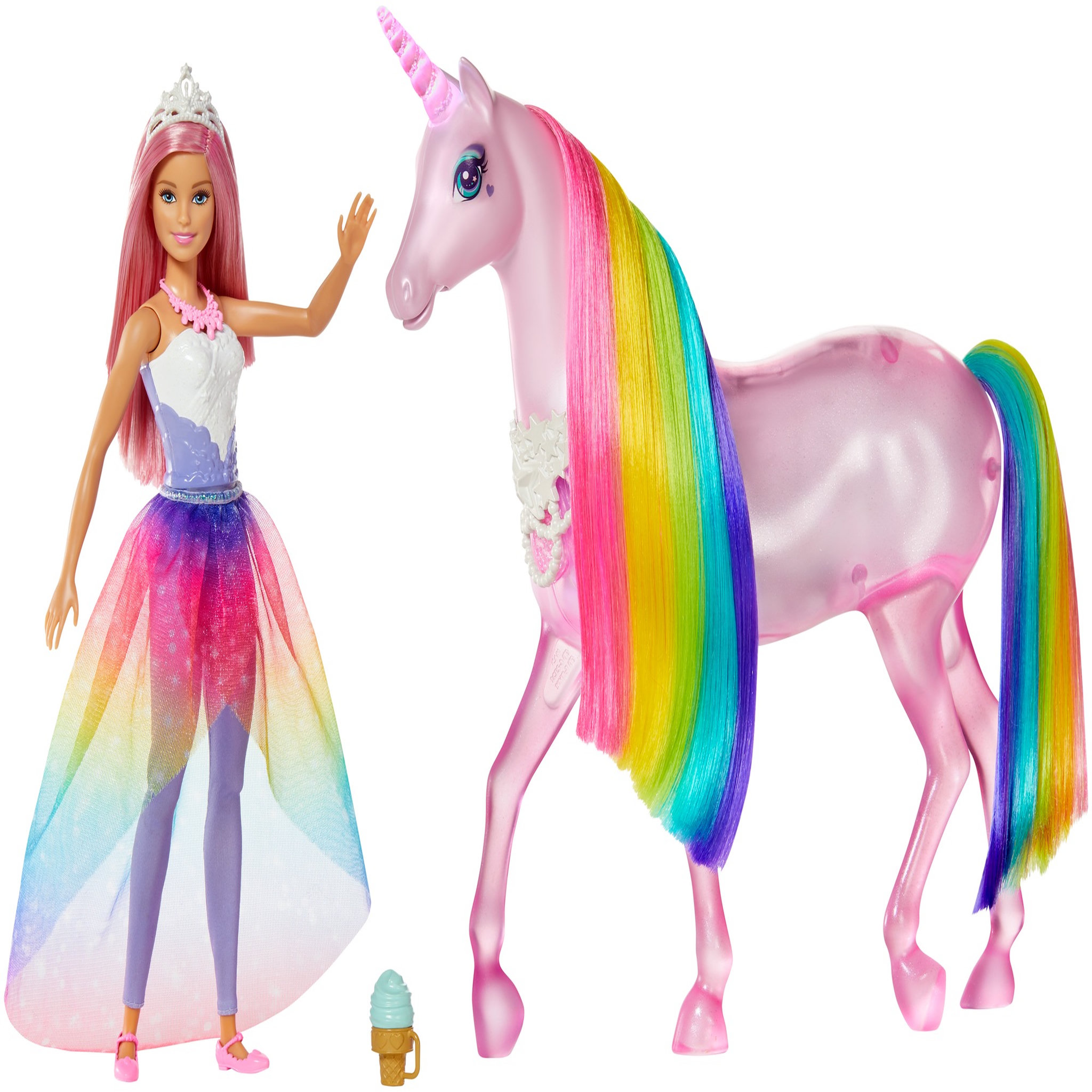 Voir la diapositive 1 : BARBIE Barbie et sa licorne lumières magiques - Barbie