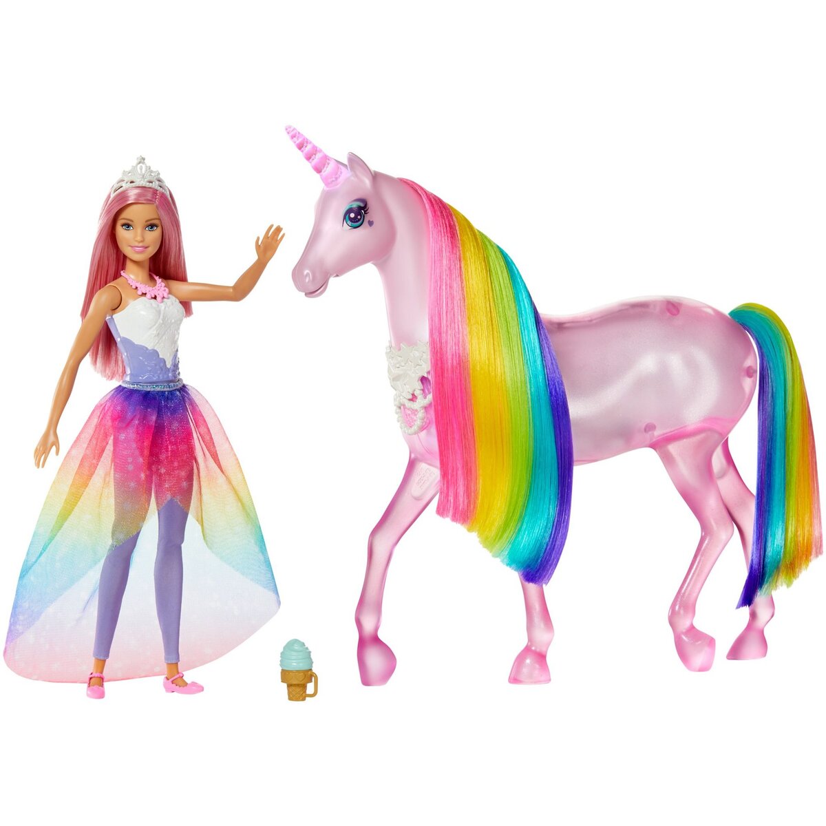 BARBIE Barbie et sa licorne lumières magiques - Barbie
