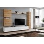 Voir la diapositive 2 : Paris Prix Meuble TV Mural Design  Switch VIII  280cm Naturel & Blanc