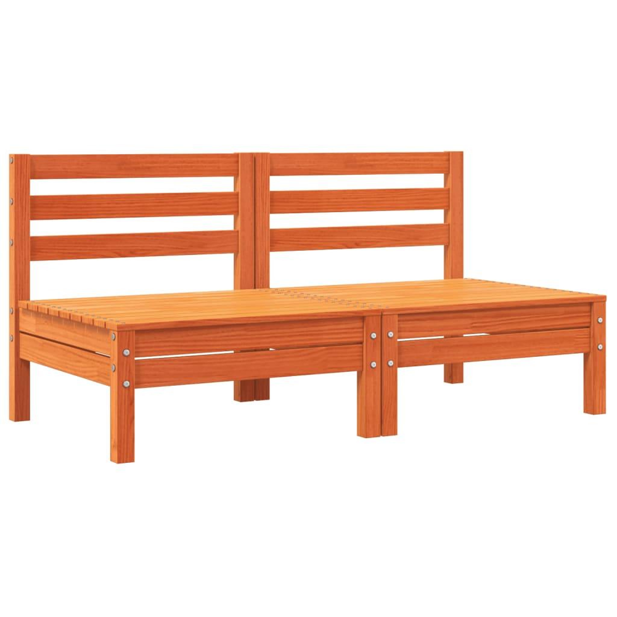 Voir la diapositive 4 : VIDAXL Canape de jardin sans accoudoirs coussins 2 pcs bois massif pin