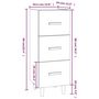 Voir la diapositive 6 : VIDAXL Buffet Sonoma gris 34,5x34x90 cm Bois d'ingenierie