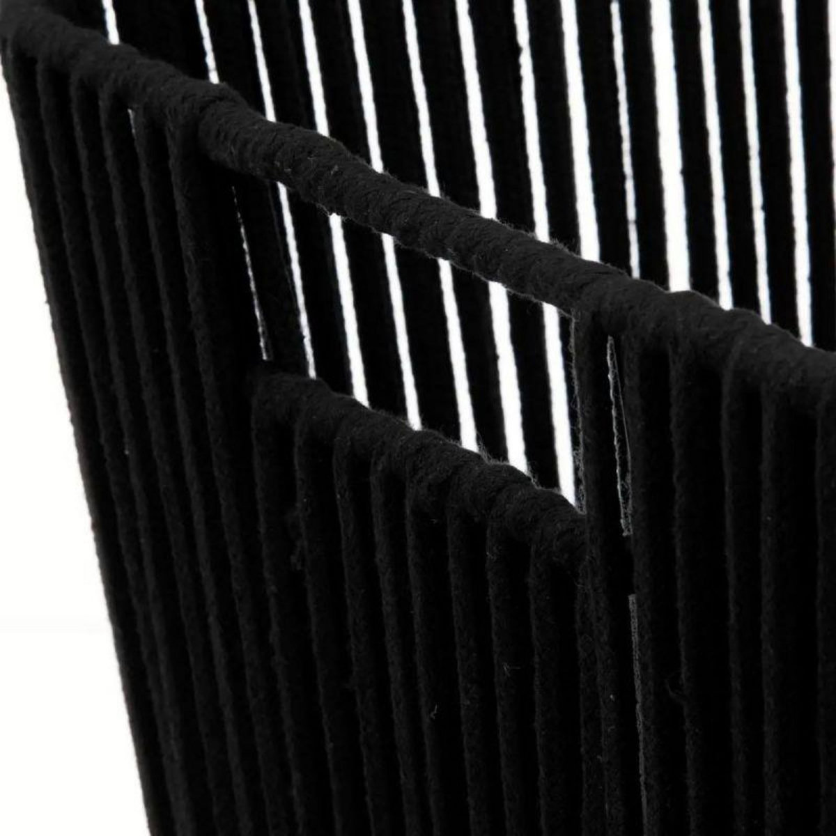  Panier de Rangement Carré  Manille  31x31cm Noir