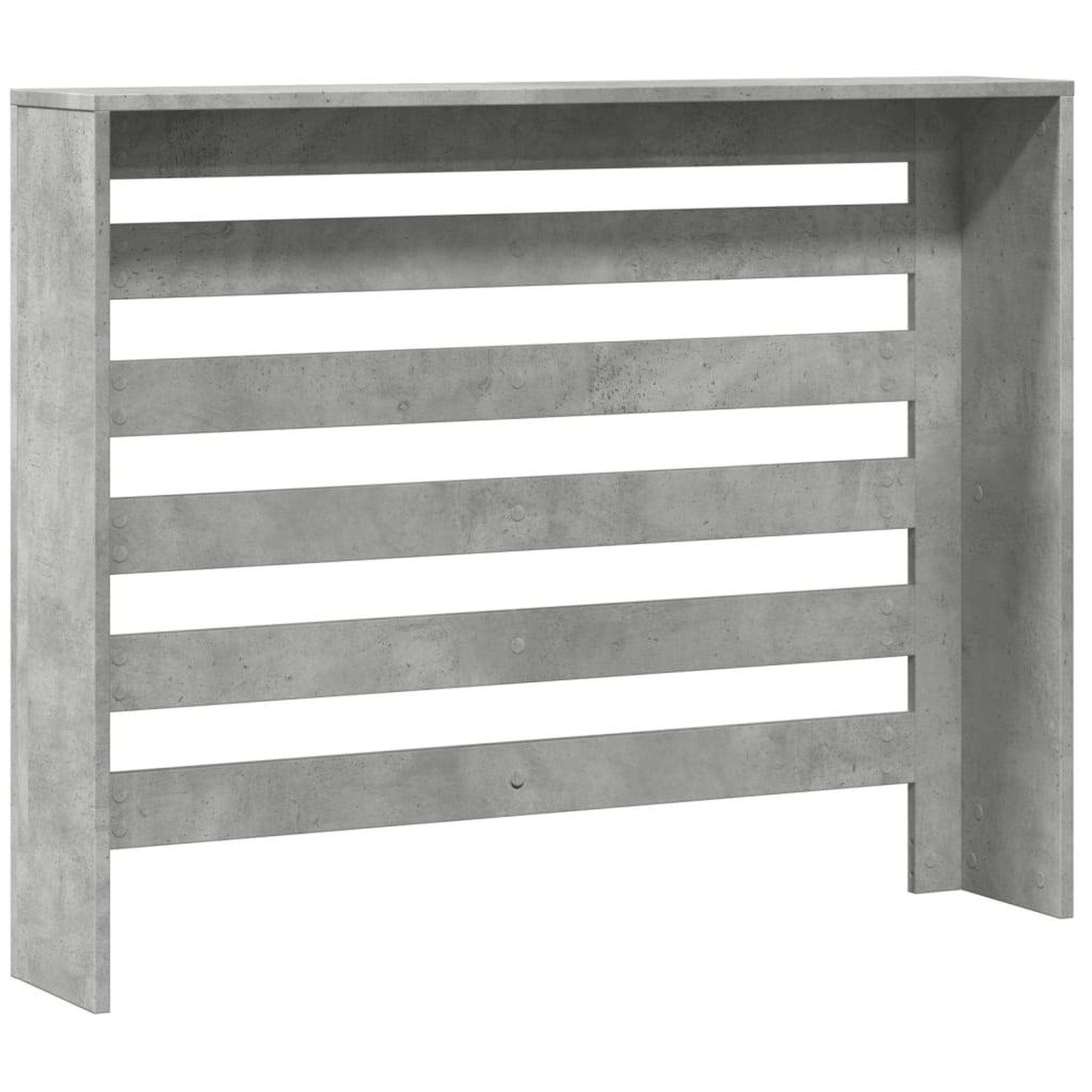 Voir la diapositive 5 : VIDAXL Cache-radiateur gris beton 104x20x82 cm bois d'ingenierie