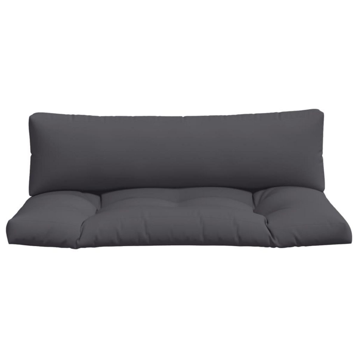 VIDAXL Coussins de palette lot de 2 anthracite tissu