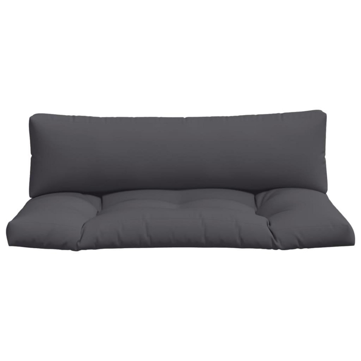 VIDAXL Coussins de palette lot de 2 anthracite tissu