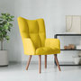 Voir la diapositive 1 : VIDAXL Chaise de relaxation Jaune moutarde Velours